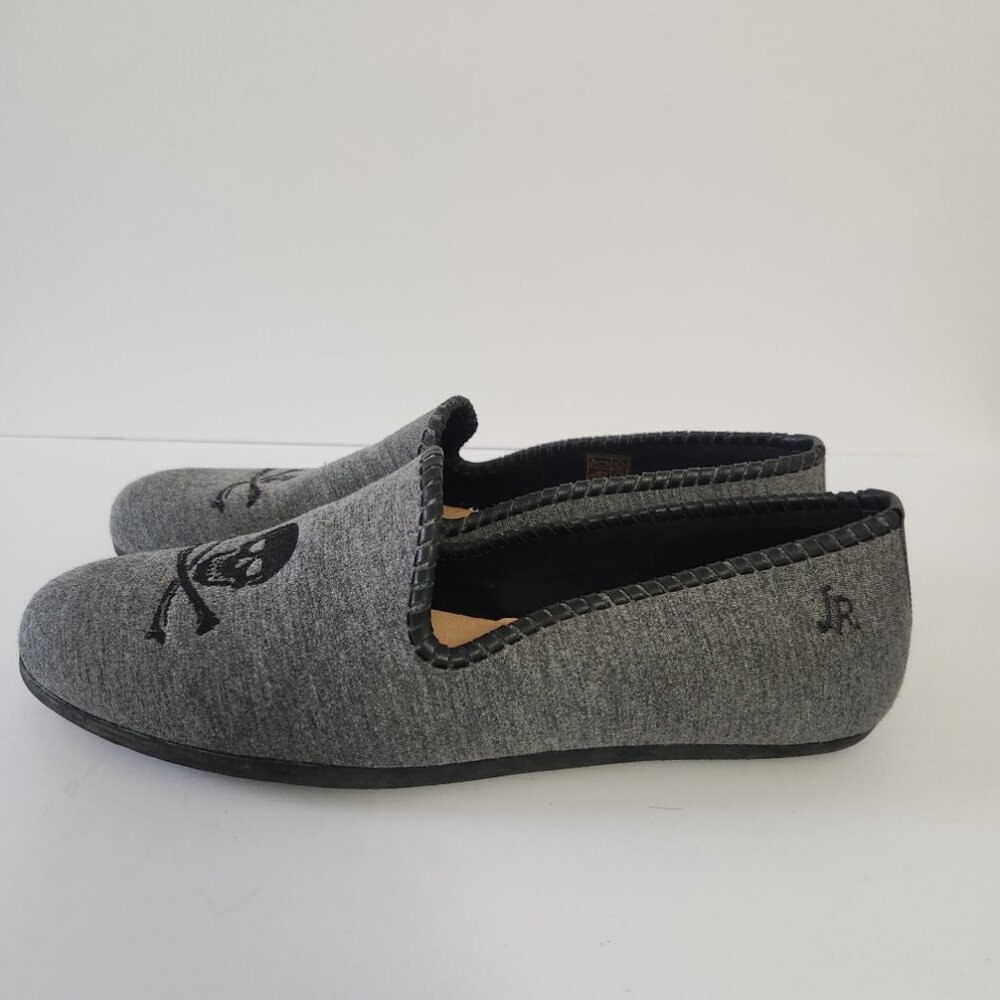 Jack Rogers Roy Skull Crossbones Gray Loafers 9.5 - Picture 4 of 8